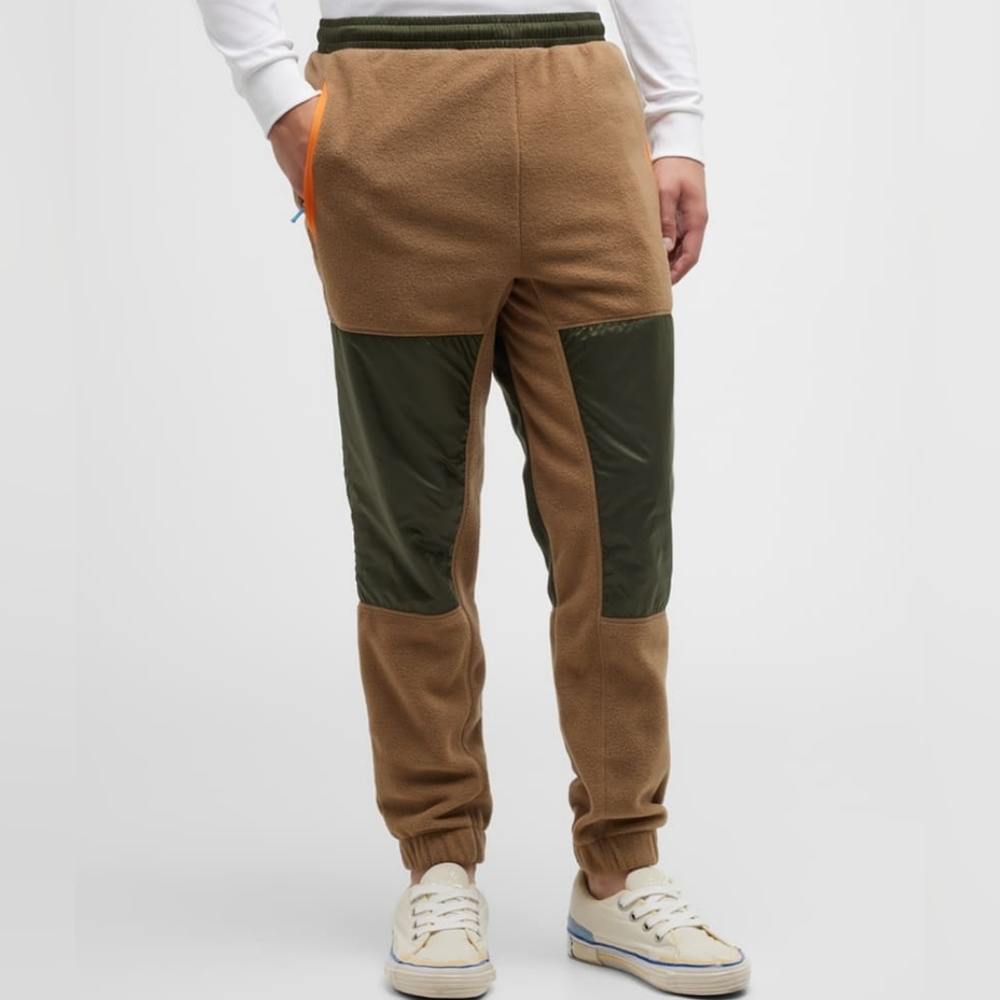 NWT Lacoste Men's Color-Block Polar Fleece Trackpants